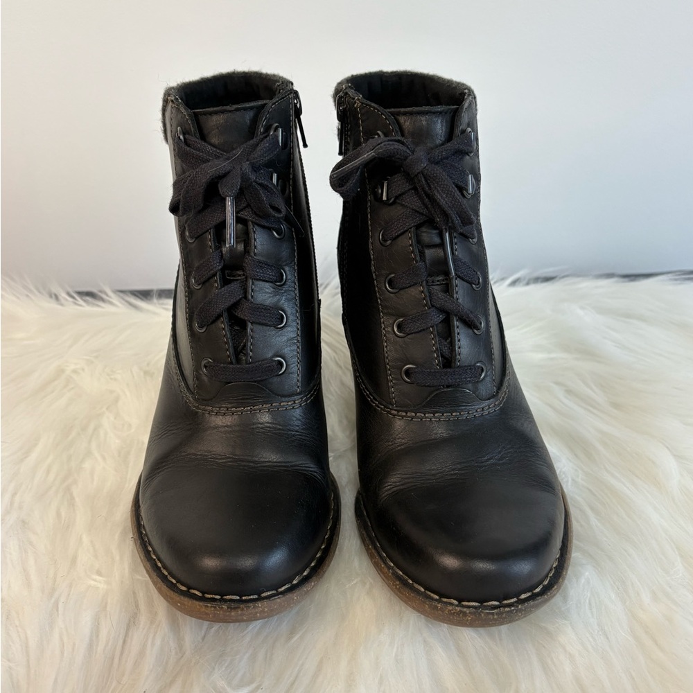 Clarks Black Heeled Boots